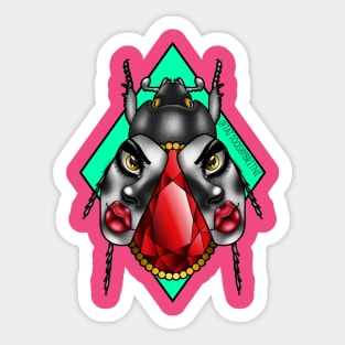 Beetle face Sticker